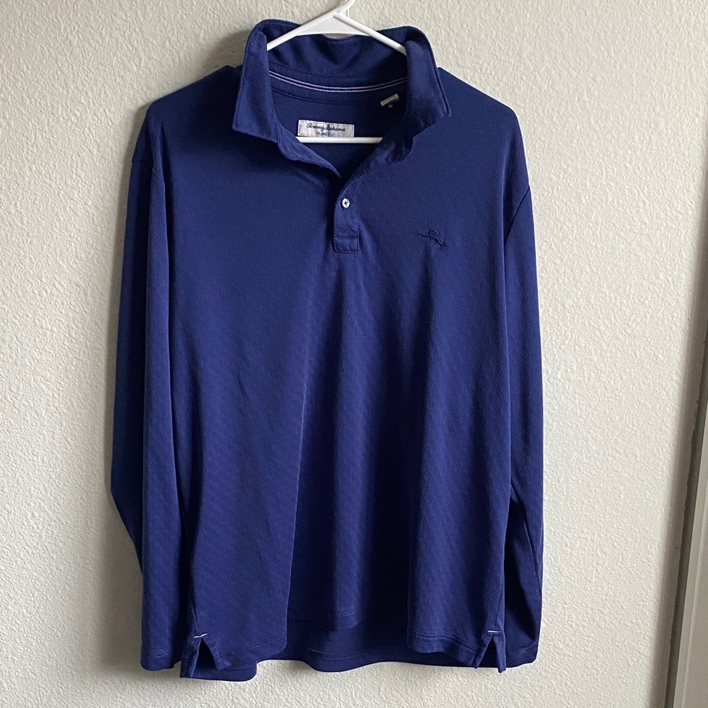 Tommy Bahama Navy Long Sleeve Men’s Polo Shirt